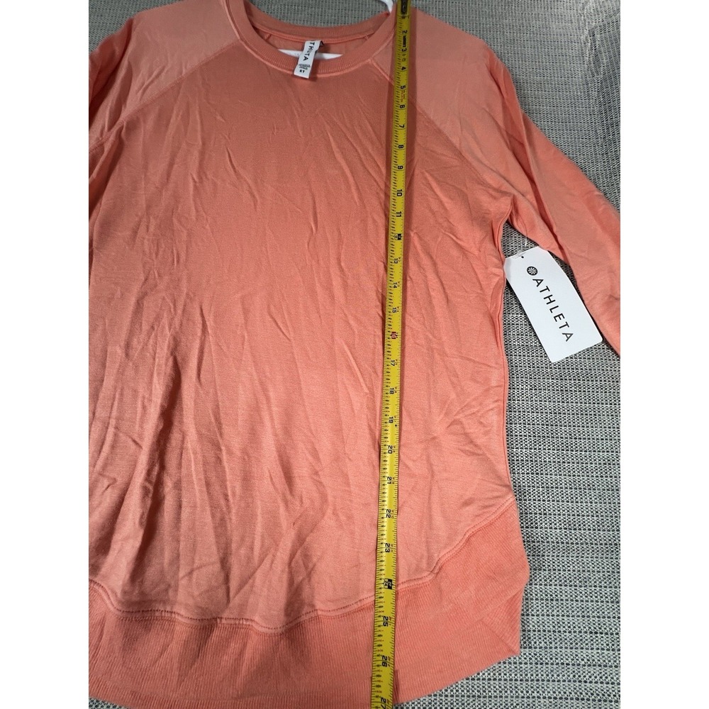 Athleta Mindset Sweatshirt Womens Size S Tall Coaster Luxe Sweater Peach - Picture 5 of 10